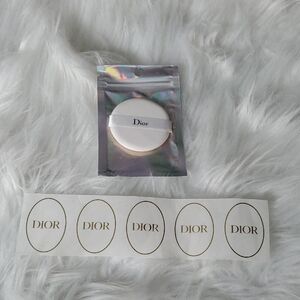 Dior Makeup Puff with 5 Stickers Brand New